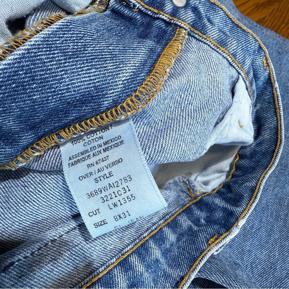 Polo Ralph Lauren Vintage Patch Jeans Size 8x31 100% Cotton - Picture 4 of 5